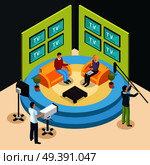 Talk Show Studio Composition. Стоковая иллюстрация, агентство Ingram Publishing / Фотобанк Лори