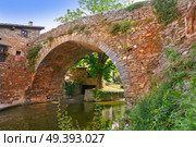Potes river Quiviesa Deva a Cantabria village of Spain. Стоковое фото, агентство Ingram Publishing / Фотобанк Лори