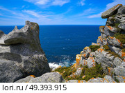 Alto do Principe high view point in Islas Cies islands of Vigo at Spain. Стоковое фото, агентство Ingram Publishing / Фотобанк Лори