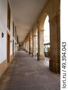 La Coruna Maria Pita Square arcade of Galicia Spain. Стоковое фото, агентство Ingram Publishing / Фотобанк Лори