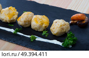 Fish balls from fillet of cod, Pollock, hake. Стоковое фото, фотограф Яков Филимонов / Фотобанк Лори