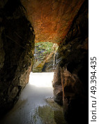 Playa las catedrales Catedrais beach in Ribadeo Galicia of Lugo Spain. Стоковое фото, агентство Ingram Publishing / Фотобанк Лори