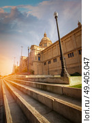National Museum in Barcelona,Placa De Espanya,Spain. Стоковое фото, агентство Ingram Publishing / Фотобанк Лори