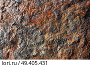 Stone texture in the beach shore with red oxide. Стоковое фото, агентство Ingram Publishing / Фотобанк Лори