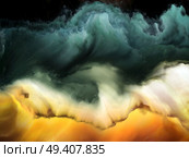 Alien Worlds series. Abstract design made of surreal colors and digital landscape painting on the subject of science fiction, dreams, forces of nature and imagination. Стоковое фото, агентство Ingram Publishing / Фотобанк Лори