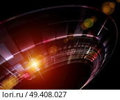 Dynamic interplay of motion forms in three dimensional space on the subject of space technologies, science  and progress. Стоковое фото, агентство Ingram Publishing / Фотобанк Лори