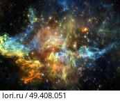 Once Upon a Space series. Abstract composition of fractal clouds suitable as element in projects related to Universe, cosmos, astronomy, science and education. Стоковое фото, агентство Ingram Publishing / Фотобанк Лори