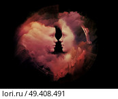 Human Dreams series. Composition of Fused human forms, fractal shapes and textures suitable as a backdrop for the projects on mind, imagination, unity, friendship and love. Стоковое фото, агентство Ingram Publishing / Фотобанк Лори