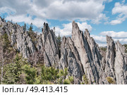 Rock Formations known as Feathers in Taganay National Park, Russia. Стоковое фото, фотограф Ирина Кононова / Фотобанк Лори