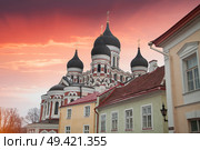  Alexander Nevsky Cathedral in Tallinn. Estonia. Europe. Стоковое фото, агентство Ingram Publishing / Фотобанк Лори
