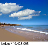 Playa del Moro beach in Alcossebre also Alcoceber in Castellon of Spain. Стоковое фото, агентство Ingram Publishing / Фотобанк Лори