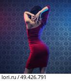 Sensual young flamenco teacher practicing alone. Стоковое фото, агентство Ingram Publishing / Фотобанк Лори