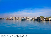 Santa Pola port and skyline in Alicante of Spain. Стоковое фото, агентство Ingram Publishing / Фотобанк Лори