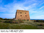 San Jose tower in Nova Tabarca island of Alicante Spain. Стоковое фото, агентство Ingram Publishing / Фотобанк Лори