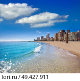 Campello of Alicante Carrer de la Mar beach in Spain at Costa Blanca. Стоковое фото, агентство Ingram Publishing / Фотобанк Лори