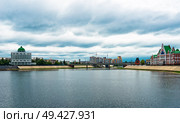Воскресенская набережная. Город Йошкар-Ола (2024 год). Редакционное фото, фотограф Макаров Алексей / Фотобанк Лори