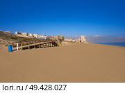 Arenals del Sol Beach in Elche Elx of Alicante in Costa Blanca at Spain. Стоковое фото, агентство Ingram Publishing / Фотобанк Лори