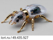 Nanorobot beetle on a white background. Стоковое AI-изображение, AI-художник Евгений Харитонов / Фотобанк Лори