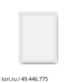 White square picture frame. Wide frame or small picture. Minimalistic photo realistic frame. Graphic design element for scrapbooking, art work presentation, web, flyers, posters. Vector illustration. Стоковая иллюстрация, агентство Ingram Publishing / Фотобанк Лори