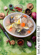 Fish and vegetables aspic.Fish food. Fish dish. Fish and vegetables aspic. Стоковое фото, агентство Ingram Publishing / Фотобанк Лори