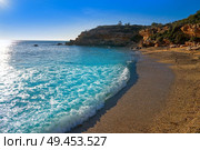 Cala La buena beach in El Perello beach of Tarragona at Costa dorada Catalonia. Стоковое фото, агентство Ingram Publishing / Фотобанк Лори