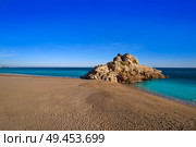 Playa Illot del Torn Hospitalet del Infant beach in Costa dorada of Tarragona Catalonia L’ametlla. Стоковое фото, агентство Ingram Publishing / Фотобанк Лори