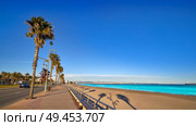 Platja de La Pineda beach in Vila-Seca of Tarragona at Catalonia. Стоковое фото, агентство Ingram Publishing / Фотобанк Лори