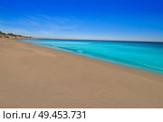 Cristall Cristal beach in Miami Platja of Tarragona at costa Dorada of Catalonia. Стоковое фото, агентство Ingram Publishing / Фотобанк Лори
