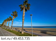 Cristall Cristal beach in Miami Platja of Tarragona at costa Dorada of Catalonia. Стоковое фото, агентство Ingram Publishing / Фотобанк Лори