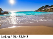 Cala Crancs Salou beach in Tarragona of Catalonia. Стоковое фото, агентство Ingram Publishing / Фотобанк Лори