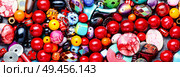 Handmade and bead for making accessories.Big set of beads. Beads or colorful beads. Стоковое фото, агентство Ingram Publishing / Фотобанк Лори