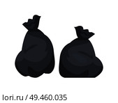 Packages with garbage vector illustration of big black plastic bags with wastes isolated on white background. Packs full of rubbish, packets and litter. Packages with Garbage Vector Illustration Big Bags. Стоковая иллюстрация, агентство Ingram Publishing / Фотобанк Лори