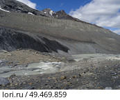 Athabasca Glacier, Icefields Parkway, Jasper, Alberta, Canada. Стоковое фото, агентство Ingram Publishing / Фотобанк Лори