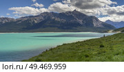 Abraham Lake, David Thompson Highway, Clearwater County, Alberta, Canada. Стоковое фото, агентство Ingram Publishing / Фотобанк Лори
