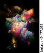 Nebula of Color. Cosmic Flower series. Visually pleasing composition of rich colorful textures for works on art, design, creativity and imagination. Стоковое фото, агентство Ingram Publishing / Фотобанк Лори