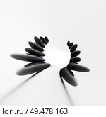 Feng shui zen black and white simple 3d rendering. Feng shui zen black and white. Стоковое фото, агентство Ingram Publishing / Фотобанк Лори