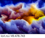 Mountains of Never. Impossible Planet series. Graphic composition of vibrant flow of hues and gradients  for subject of art, creativity and design. Стоковое фото, агентство Ingram Publishing / Фотобанк Лори