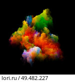 Element of Canvas. Rainbow Island series. Background composition of  vibrant patch of hues and gradients on the subject of art, creativity and design. Стоковое фото, агентство Ingram Publishing / Фотобанк Лори