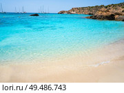 Ibiza Cala Tarida beach in Sant Josep of Balearic Islands. Стоковое фото, агентство Ingram Publishing / Фотобанк Лори