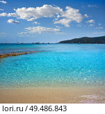 Ibiza Playa Ses Salines beach Es Cavallet in Sant Josep of Balearic Islands. Стоковое фото, агентство Ingram Publishing / Фотобанк Лори