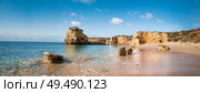 Golden beaches of Albufeira, Portugal, panoramic banner image (2012 год). Стоковое фото, фотограф Аnna Ivanova / Фотобанк Лори