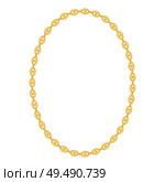 Gold Chain Jewelry on White Background. Vector Illustration. EPS10. Gold Chain Jewelry on White Background. Vector Illustration. Стоковая иллюстрация, агентство Ingram Publishing / Фотобанк Лори