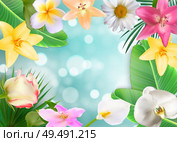 Hello Summer Natural Floral Background Vector Illustration EPS10. Hello Summer Natural Floral Background Vector Illustration. Стоковая иллюстрация, агентство Ingram Publishing / Фотобанк Лори
