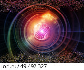 Network, fractal swirl and abstract component interplay on the subject of science and education. Стоковое фото, агентство Ingram Publishing / Фотобанк Лори