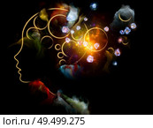 Colorful Dreams . Inner Nature series. Design composed of child’s mind illustration fused with fractal paint as a metaphor for art, creativity, poetry and spiritual life. Стоковое фото, агентство Ingram Publishing / Фотобанк Лори