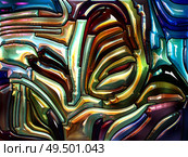Liquid Pattern series. Background design of Stained glass design reminiscent of Art Nouveau on the subject of Nature, beauty and spirituality. Стоковое фото, агентство Ingram Publishing / Фотобанк Лори