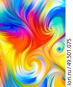 Swirling colorful paint on subject of motion and design. Perfume of Color series. Стоковое фото, агентство Ingram Publishing / Фотобанк Лори