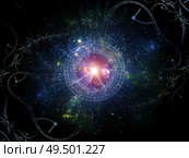 Fractals of Time. Faces of Time series. Interplay of clock dials and abstract elements related to science, education and modern technologies. Стоковое фото, агентство Ingram Publishing / Фотобанк Лори