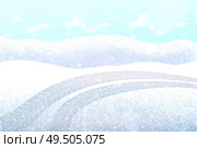 Imprint from tyres of car, transport tire track vector. Track left by transportation vehicle, mark on ground, snowy weather footprint of automobile. Imprint from Tyres of Car, Trasport Tire Trace. Стоковая иллюстрация, агентство Ingram Publishing / Фотобанк Лори