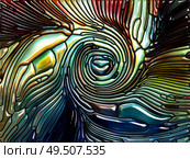 Liquid Pattern series. Background design of Stained glass design reminiscent of Art Nouveau on the subject of Nature, beauty and spirituality. Стоковое фото, агентство Ingram Publishing / Фотобанк Лори